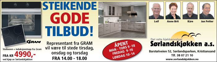 Nytt flott kjøkken montert i butikken, kom inn å se.